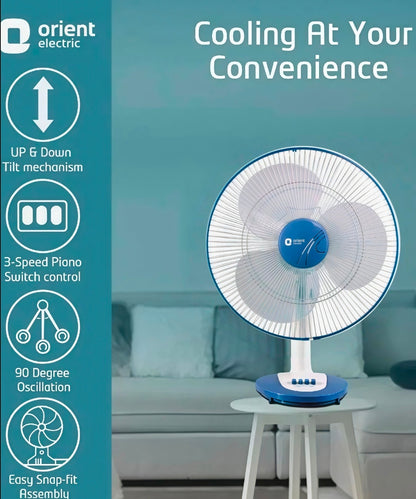 Orient Electric 400 mm Desk 25 Silent Operation 400 mm Table Fan